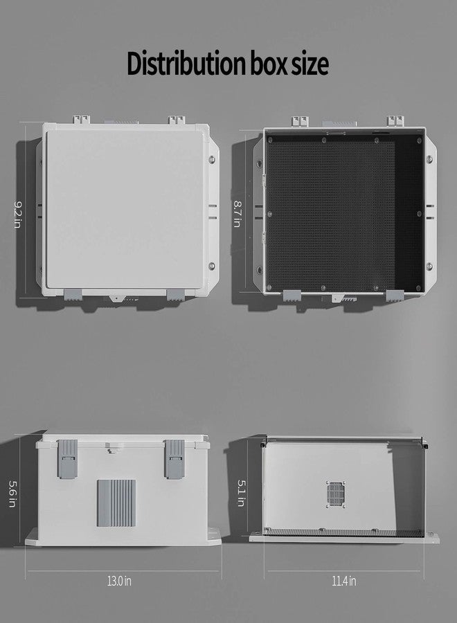 Namunanee Outdoor Electrical Junction Box, ABS Water Resistant Enclosure with Internal Mounting Panel & Hinged Cover (13" H* 9.2" L* 5.6" W) - Image 3